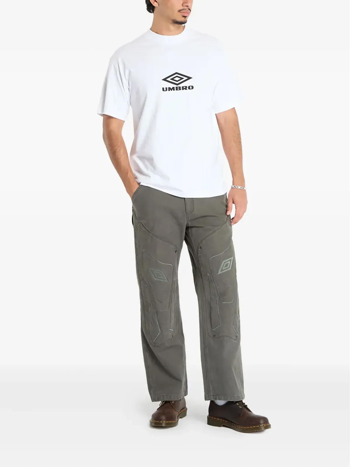 UMBRO シンガード コットンパンツ グリーン - 画像2