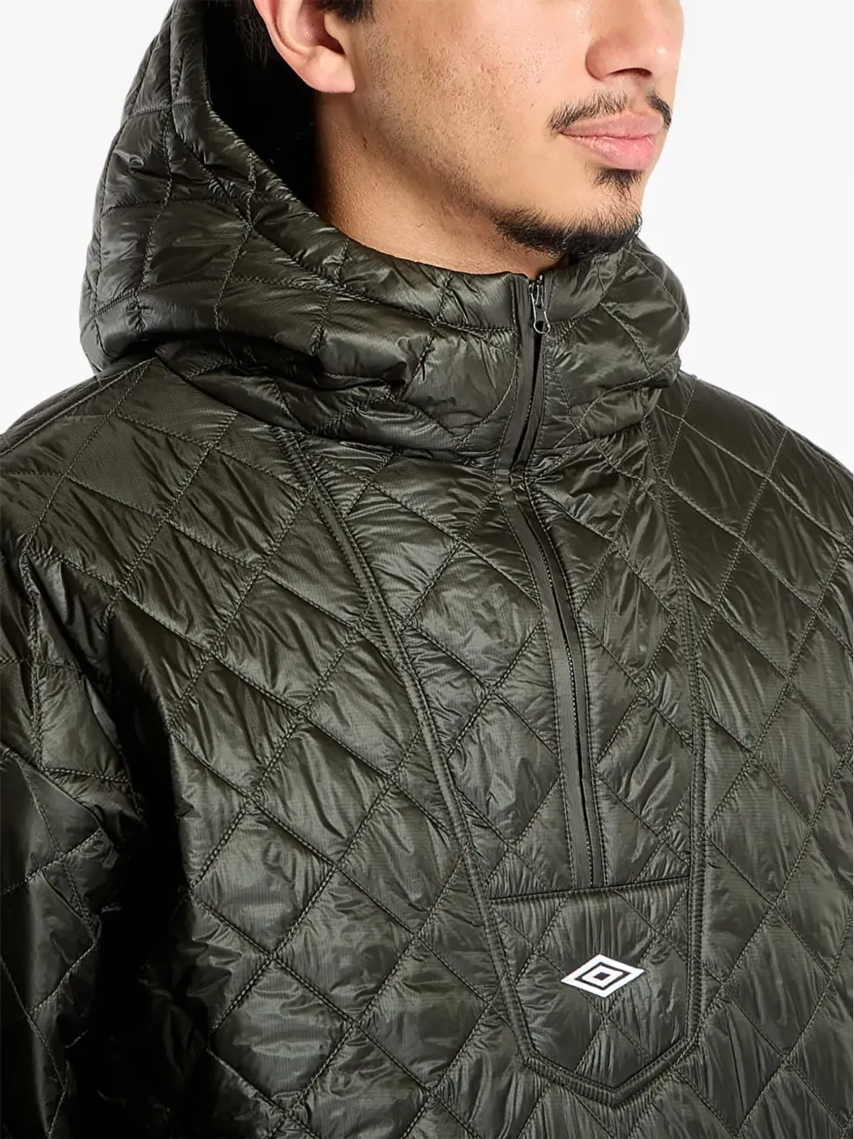 UMBRO マスクド ダイヤモンドキルティング フード付きジャケット - グリーン - 画像3