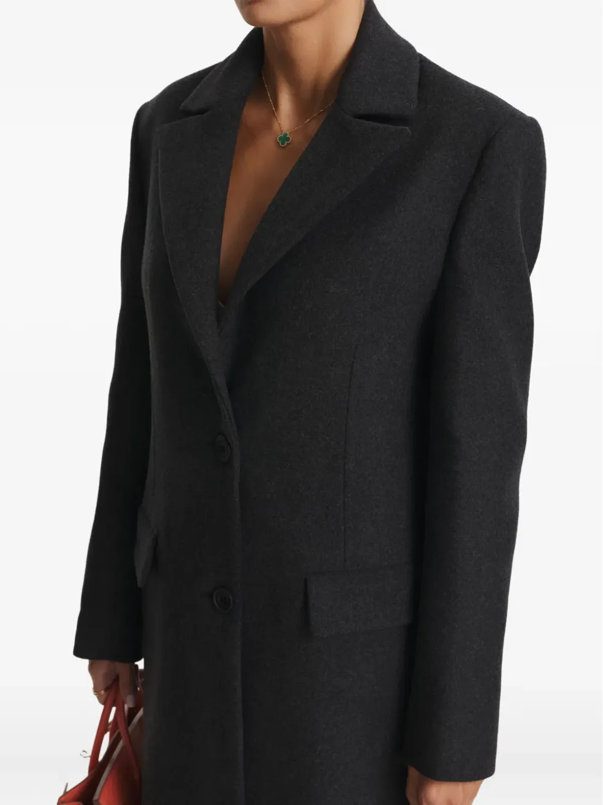 CuAnna GREY buttoned coat - 画像5