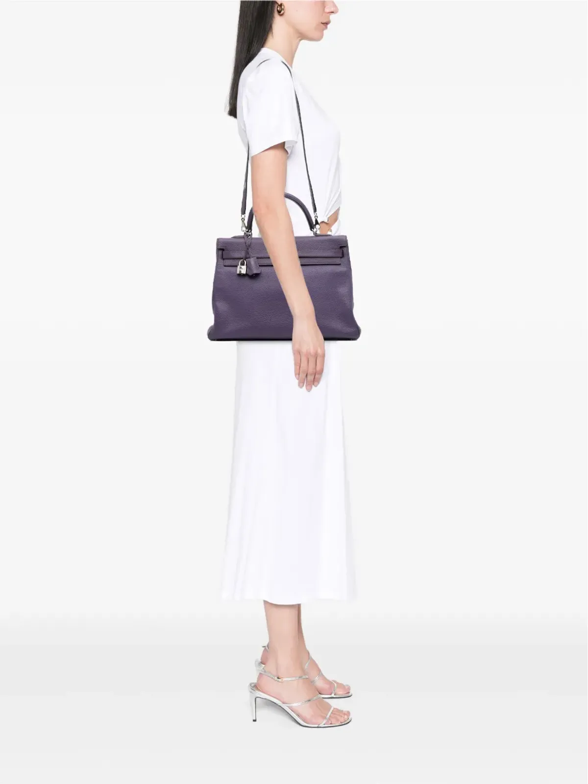 Hermès ビンテージ 2012 Togo Kelly II Retourne 35 サッチェル - パープル - 画像2