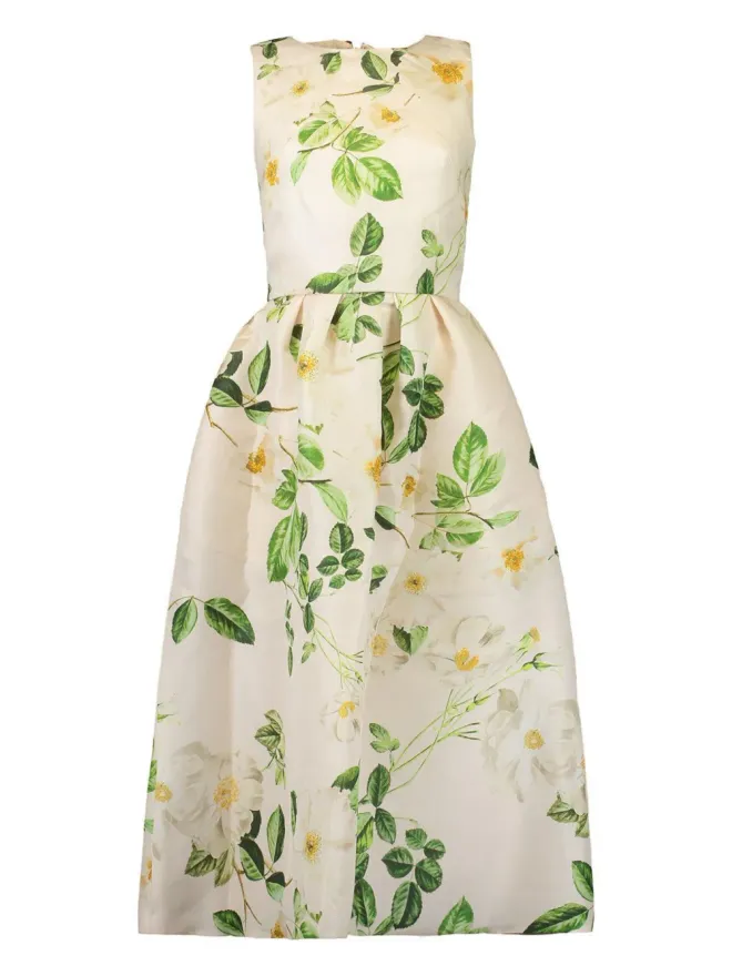 Monique Lhuillier Monique Lhuillier 花柄プリント マキシドレスの商品画像