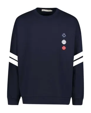 Joshua Sanders x Smiley® ストライプディテール スウェットシャツ ブルー - サムネイル1