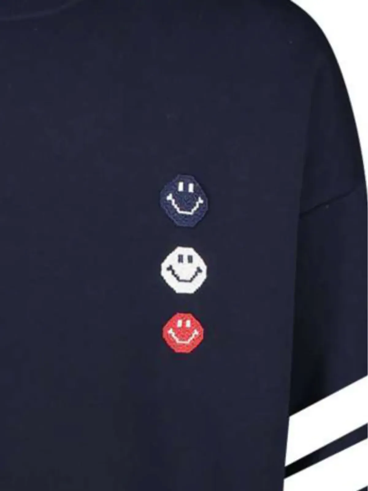 Joshua Sanders x Smiley® ストライプディテール スウェットシャツ ブルー - 画像2