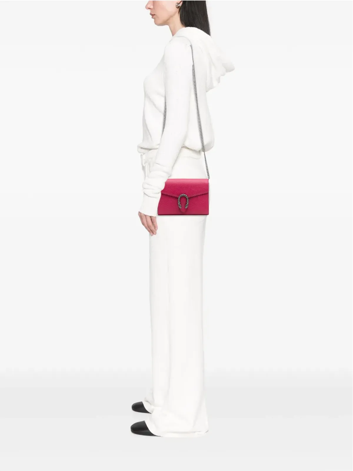Gucci ビンテージ ミニ レザー ディオニュソス ウォレットオンチェーン クロスボディバッグ - 画像2