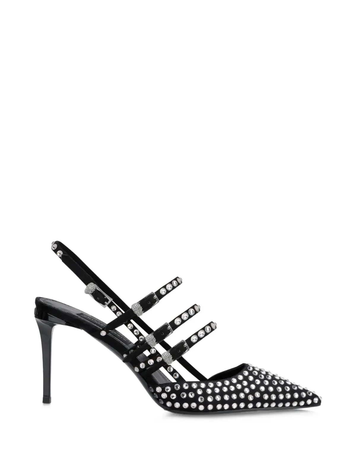 Philipp Plein ラインストーン付きヒールパンプス - 画像1