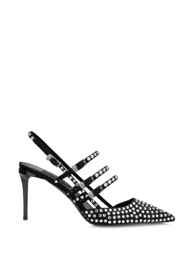 Philipp Plein Philipp Plein ラインストーン付きヒールパンプスの商品画像