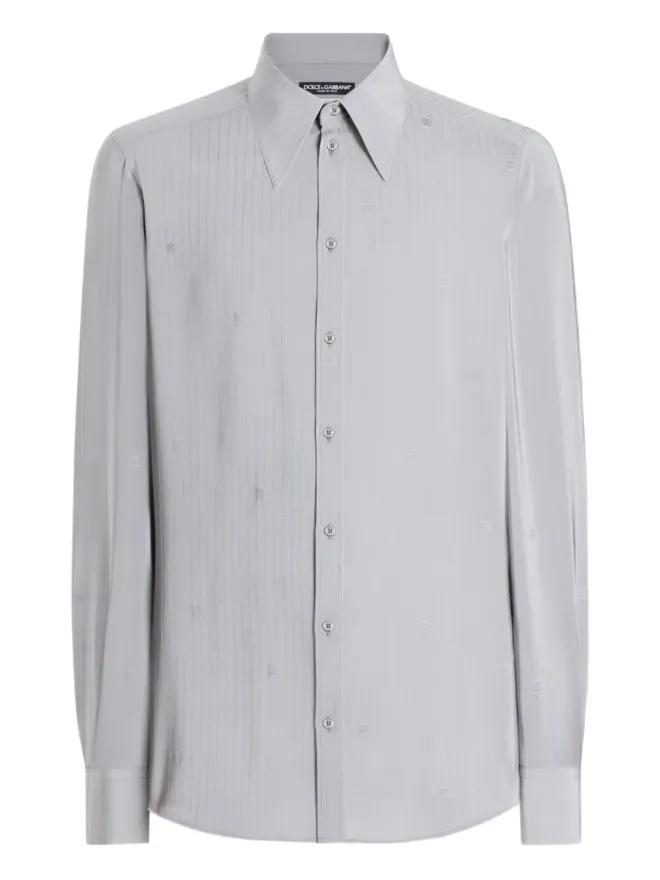 Dolce & Gabbana Dolce & Gabbana ストライプボタンシャツ - Greyの商品画像