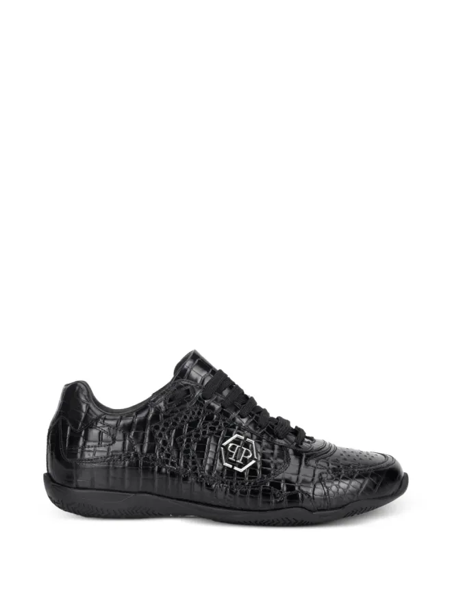 Philipp Plein Philipp Plein PIT-$TOP コッコ エンボス ロー・トップ スニーカー - ブラックの商品画像