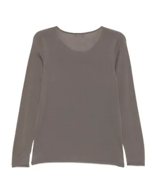 Le Tricot Perugia crew-neck top - Brown - サムネイル2