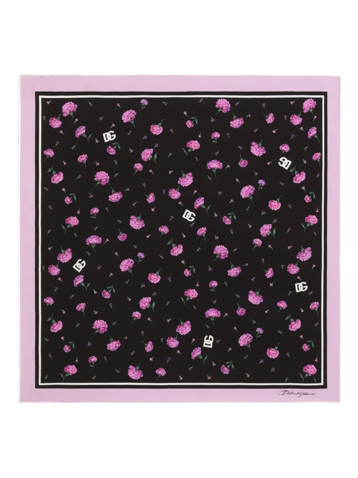 Dolce & Gabbana カーネーション柄スカーフ - 画像1