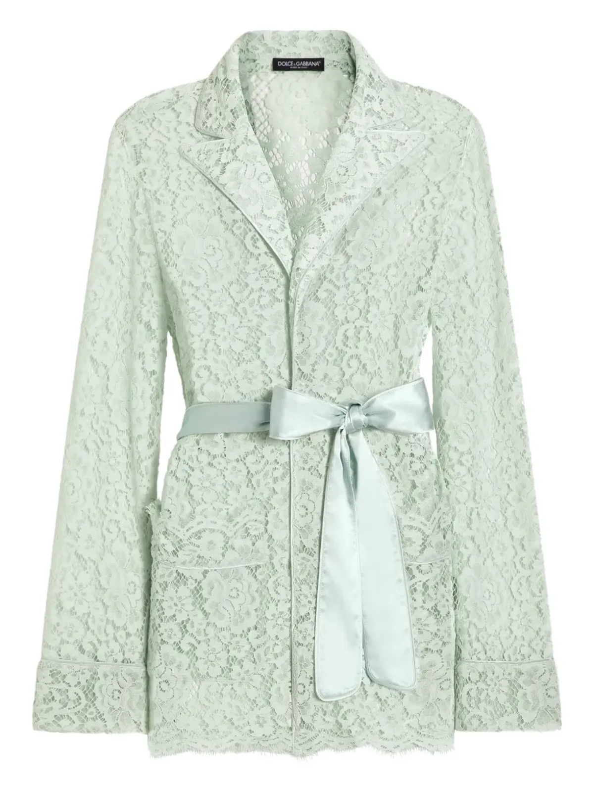 Dolce & Gabbana レースディテール ベルト付きジャケット - 画像1