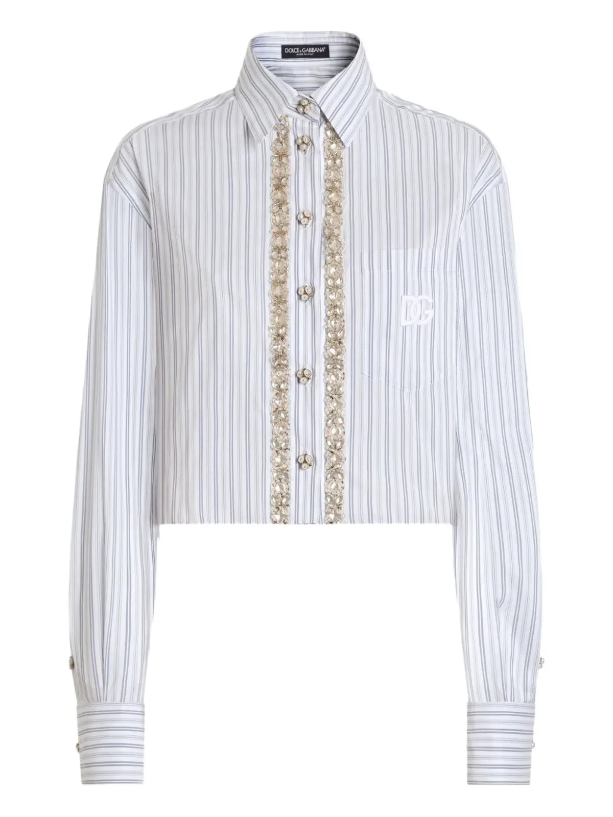 Dolce & Gabbana ストライプディテール装飾シャツ - White - 画像1
