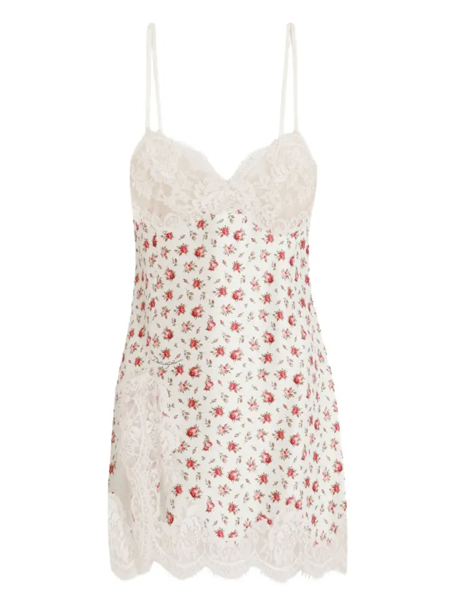 Dolce & Gabbana Dolce & Gabbana フローラルレース ミニドレスの商品画像