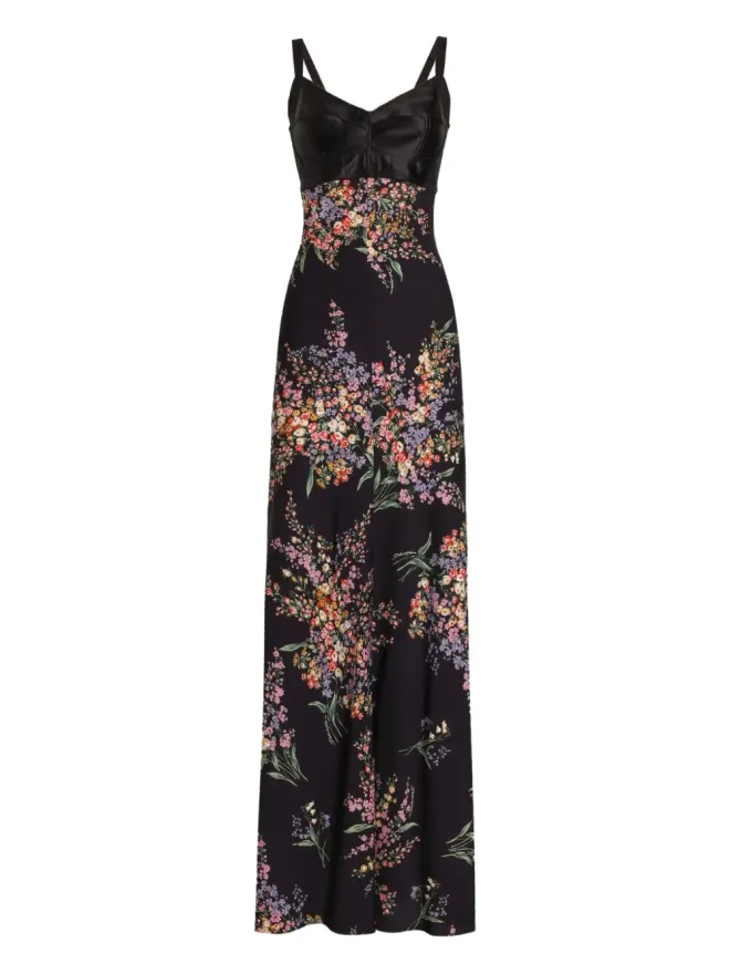 Dolce & Gabbana Dolce & Gabbana 花柄マキシドレス（ブラック）の商品画像