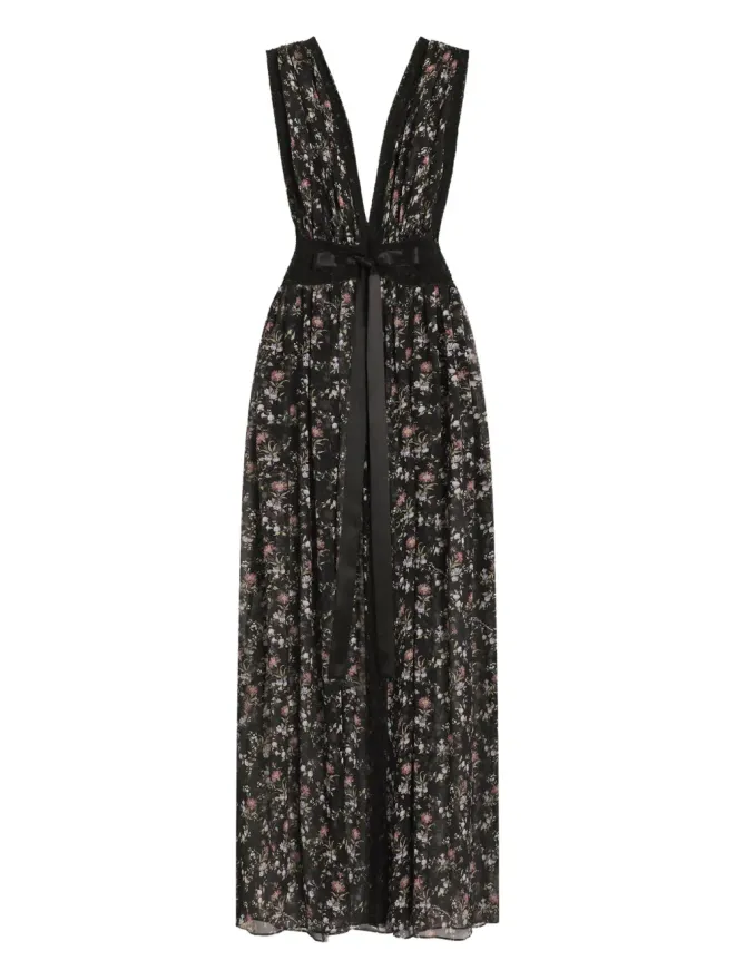 Dolce & Gabbana Dolce & Gabbana レース花柄マキシドレスの商品画像