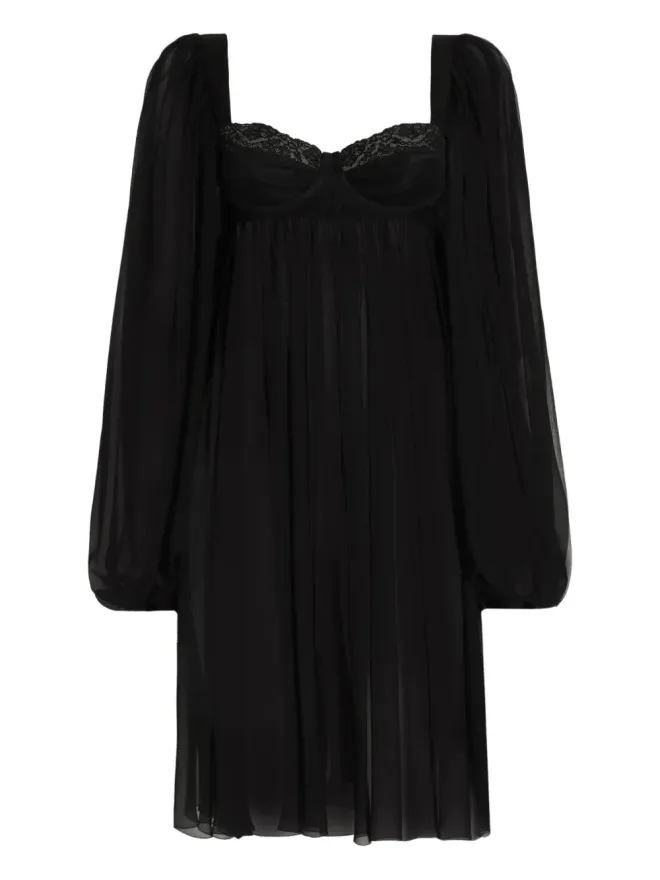 Dolce & Gabbana Dolce & Gabbana レース バルーンスリーブ ミニドレスの商品画像