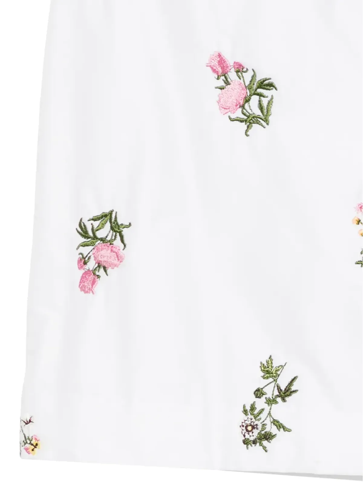Cynthia Rowley 花柄刺繍入りコットン ミニスカート - White - 画像3