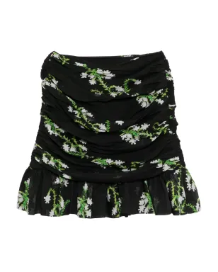 Cynthia Rowley 花柄プリント シルク ミニスカート - サムネイル1