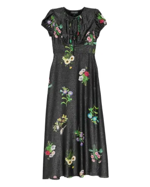 Cynthia Rowley フローラルプリント ラメ入り ミディドレス - サムネイル1