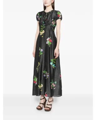 Cynthia Rowley フローラルプリント ラメ入り ミディドレス - サムネイル3