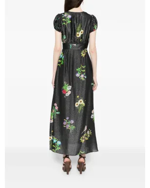 Cynthia Rowley フローラルプリント ラメ入り ミディドレス - サムネイル4
