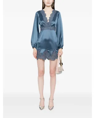 Cynthia Rowley サテンレースミニドレス - サムネイル2