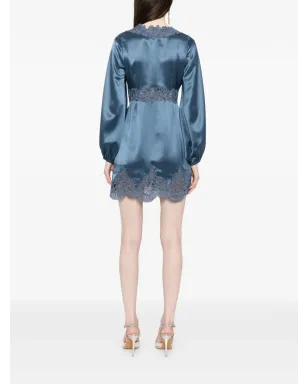 Cynthia Rowley サテンレースミニドレス - サムネイル4