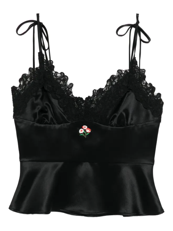 Cynthia Rowley Cynthia Rowley サテンレーストップの商品画像