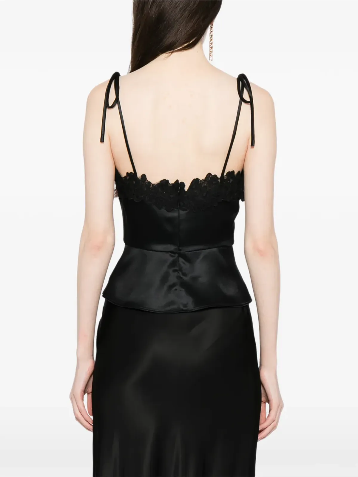 Cynthia Rowley サテンレーストップ - 画像4
