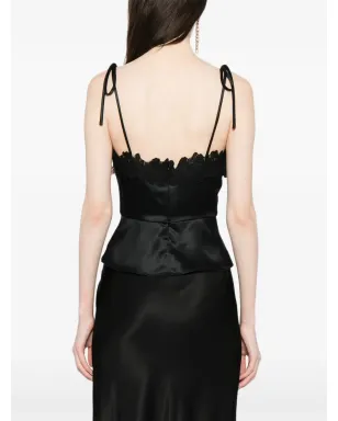 Cynthia Rowley サテンレーストップ - サムネイル4
