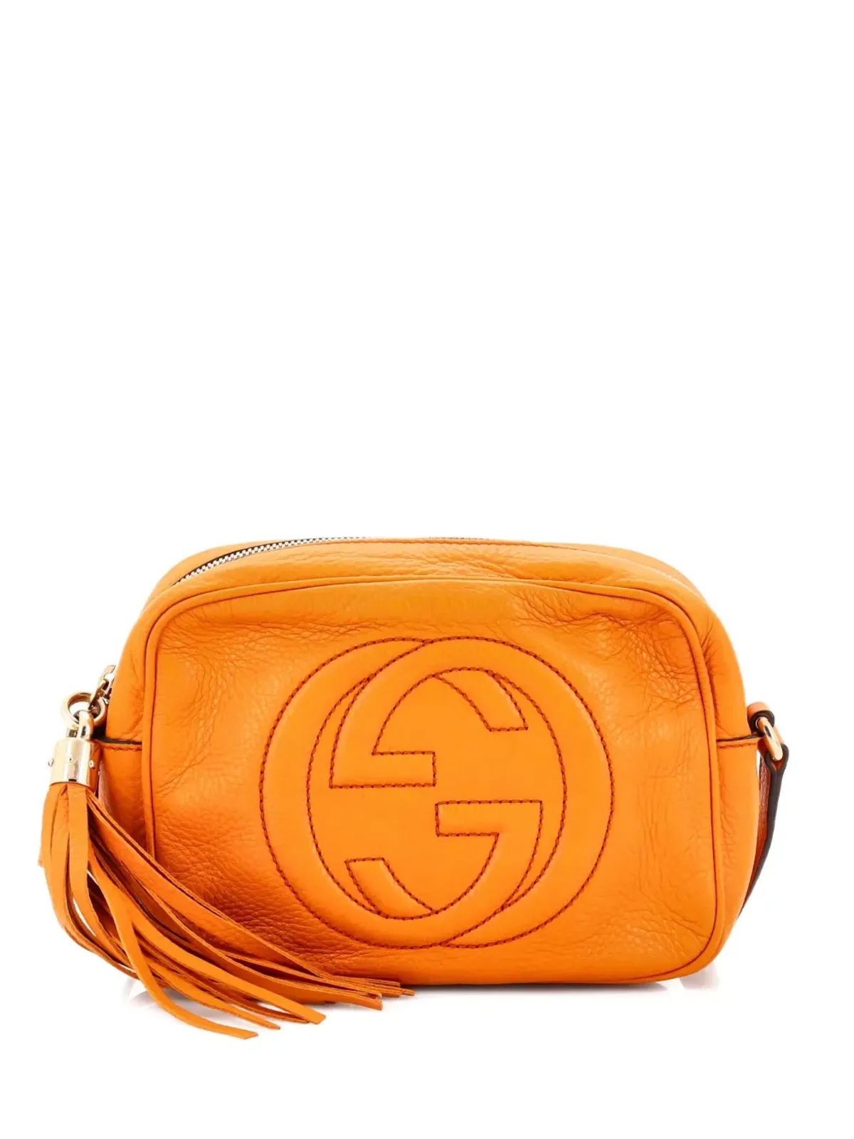 Gucci Pre-Owned ソーホー ディスコ レザー・スモール クロスボディバッグ オレンジ - 画像1