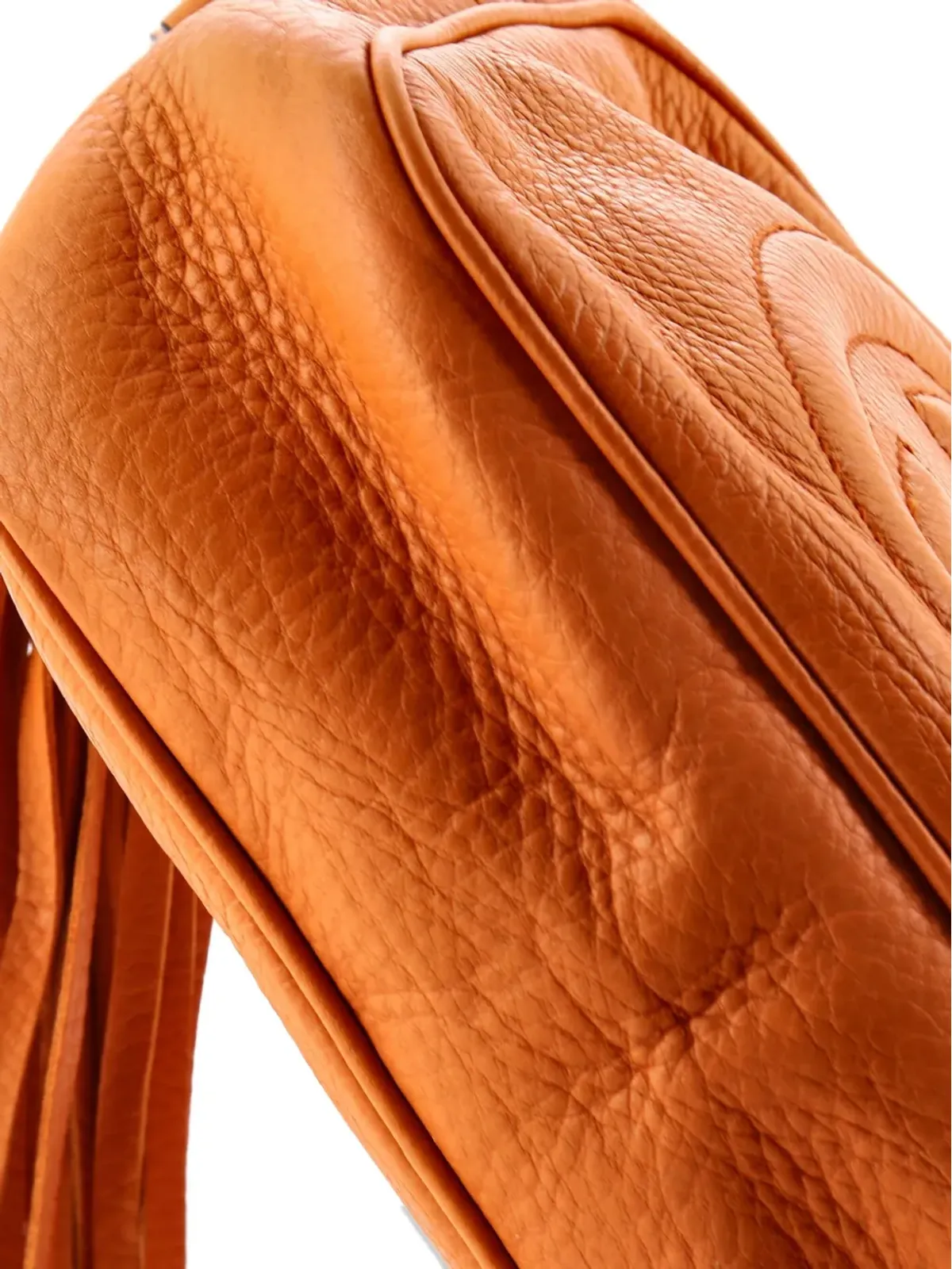 Gucci Pre-Owned ソーホー ディスコ レザー・スモール クロスボディバッグ オレンジ - 画像4