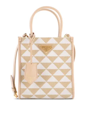 Prada ビンテージ Symbole ショッパー トート ジャカード ミニ クロスボディ バッグ - ニュートラル - サムネイル1