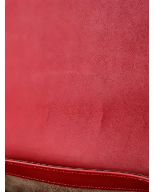 Gucci ビンテージ パドロックサドルショルダーバッグ GGコーティッドキャンバスとレザー ミディアム クロスボディバッグ - レッド - サムネイル4