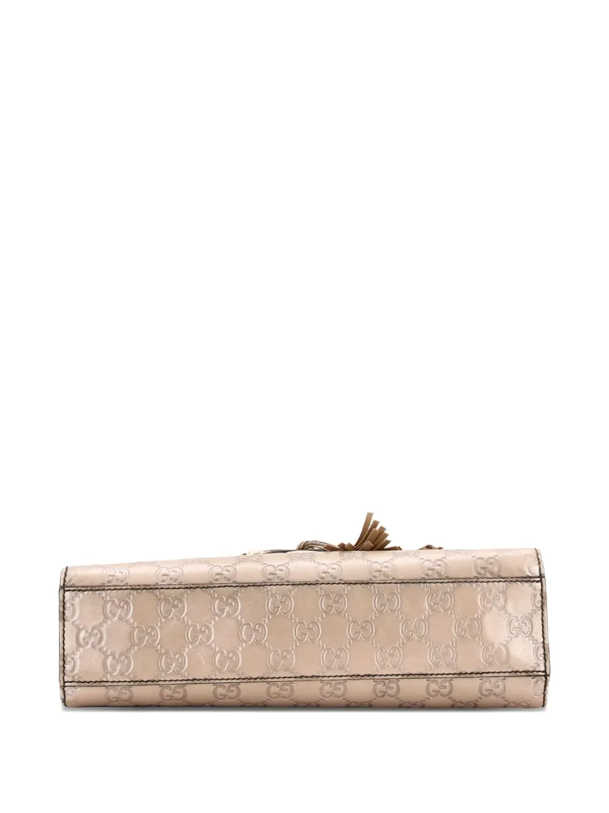 Gucci ビンテージ エミリー チェーンフラップバッグ Guccissima レザー ミディアム ショルダーバッグ - ニュートラルカラー - 画像3