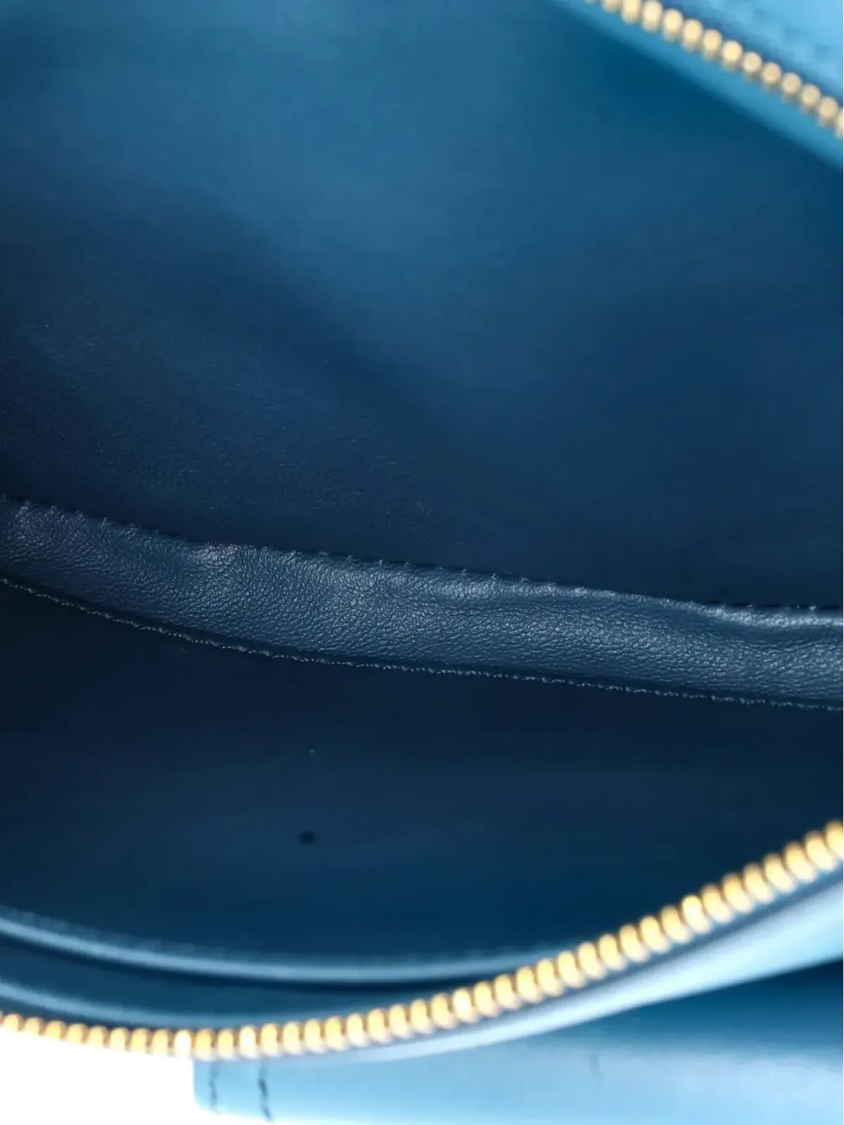 Christian Dior ビンテージ ダブルチェーンバッグ レザー ミディアムショルダーバッグ - ブルー - 画像4