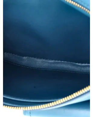 Christian Dior ビンテージ ダブルチェーンバッグ レザー ミディアムショルダーバッグ - ブルー - サムネイル4