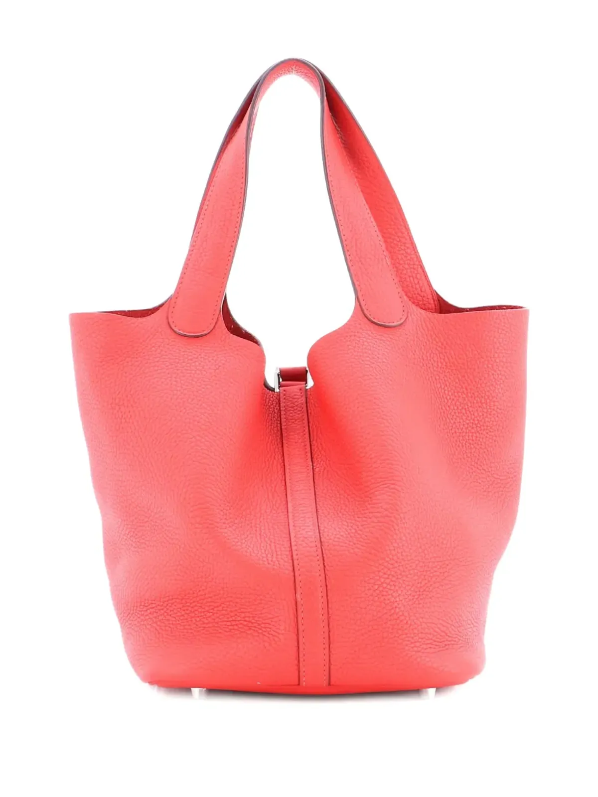 Hermès ビンテージ ピコタン ロック バッグ Clemence MM バケットバッグ - レッド - 画像2