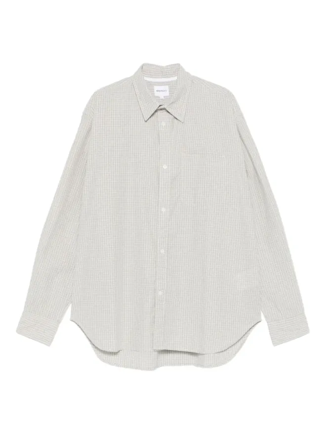 Norse Projects Norse Projects Ole pocket checked shirt - Neutralsの商品画像