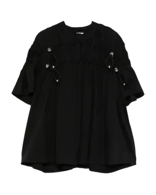 Noir Kei Ninomiya エンベリッシュド ギャザード ブラウス - サムネイル1