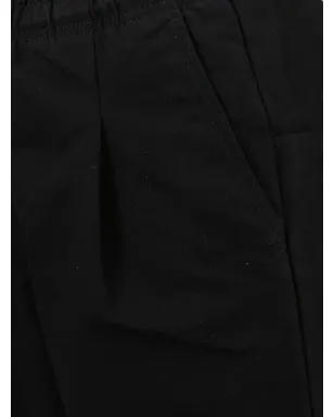 Japan Rags ニコ ロゴパッチ エラスティケーテッド トラウザー - Black - サムネイル4