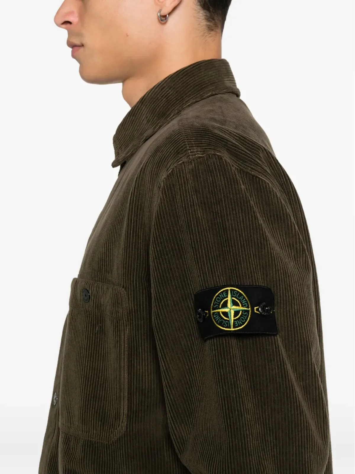 Stone Island ボタン留め コーデュロイ シャツジャケット - 画像5