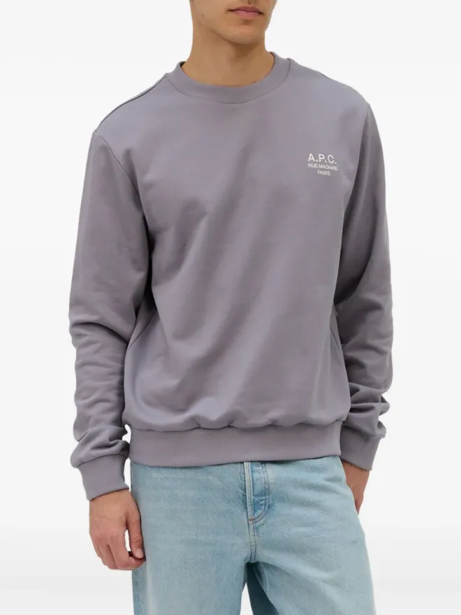 A.P.C. A.P.C. ロゴディテール クルーネック スウェットシャツ（パープル）の商品画像
