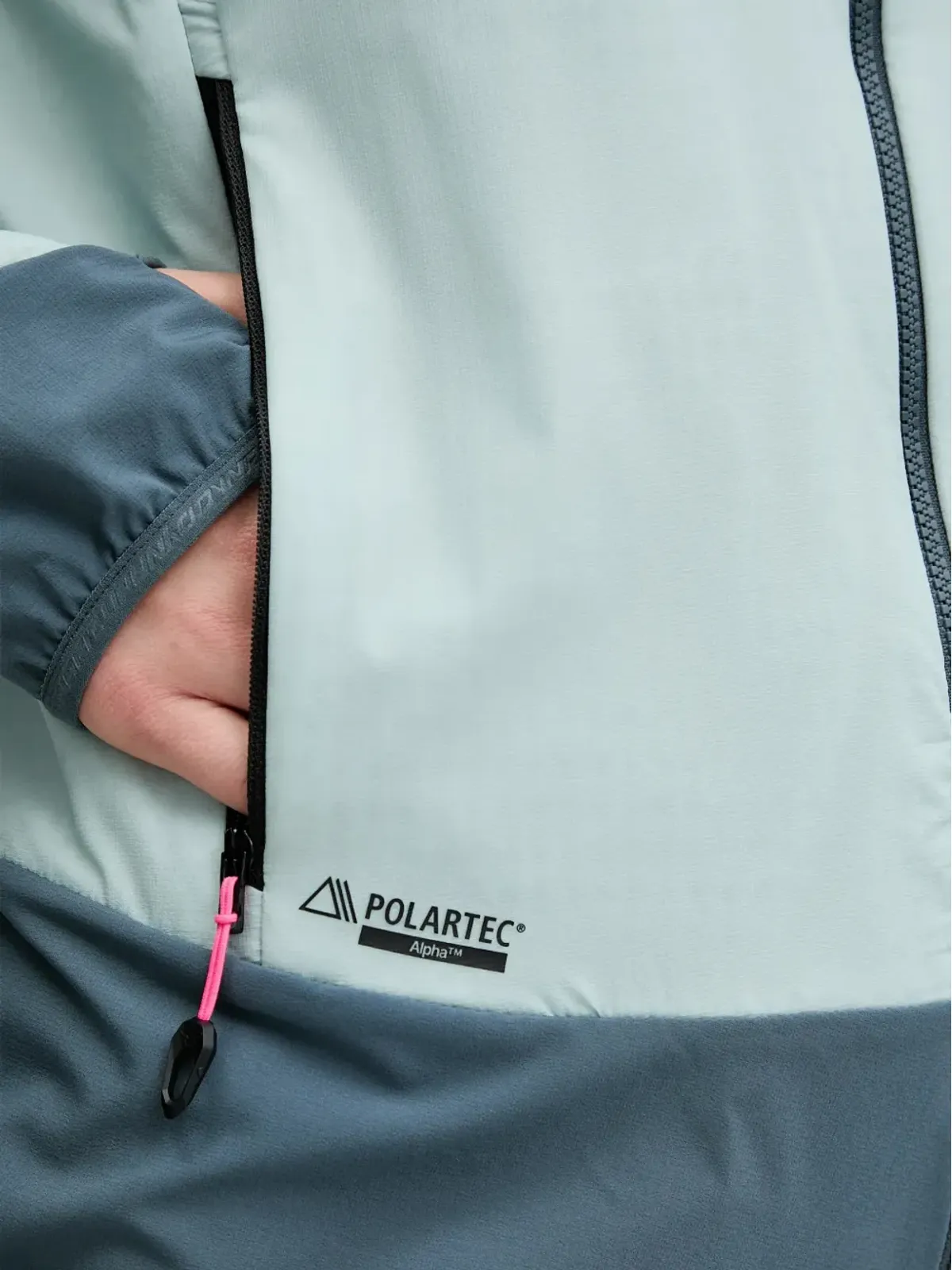 DYNAFIT Mezzalama Polartec Alpha フード付きパンチング加工パフォーマンスジャケット - ブルー - 画像4