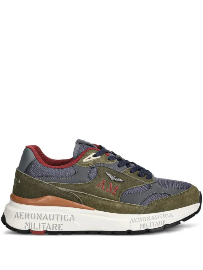 Aeronautica Militare Aeronautica Militare ロゴアップリケスニーカー グリーンの商品画像
