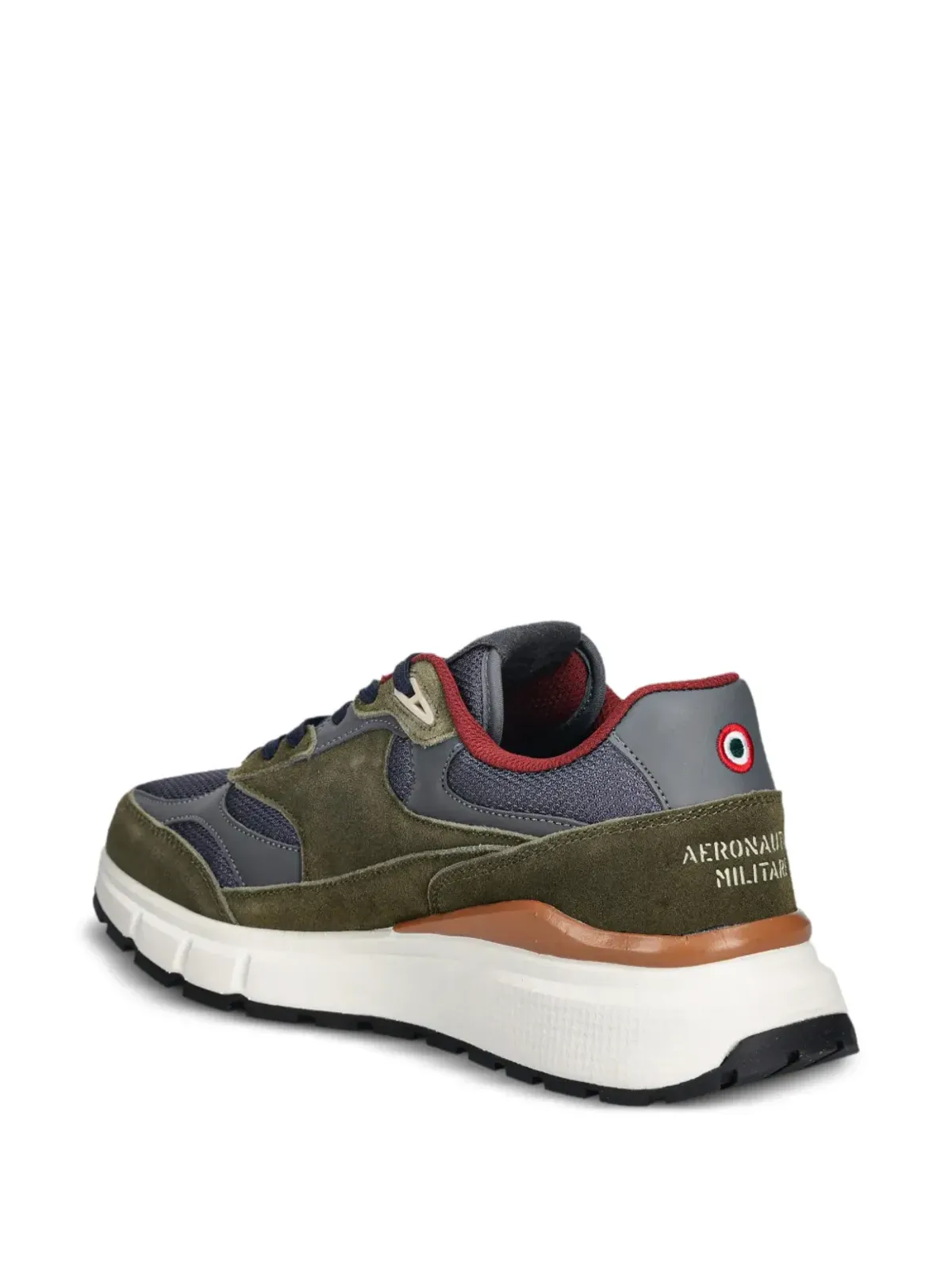 Aeronautica Militare ロゴアップリケスニーカー グリーン - 画像3