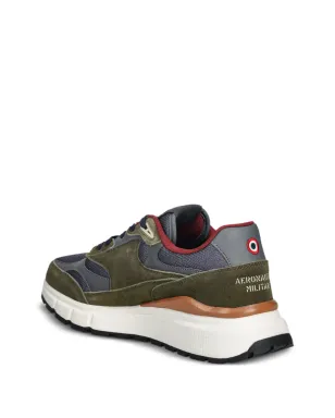 Aeronautica Militare ロゴアップリケスニーカー グリーン - サムネイル3
