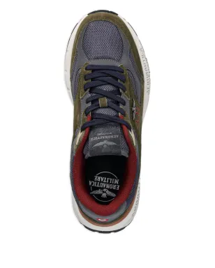 Aeronautica Militare ロゴアップリケスニーカー グリーン - サムネイル4
