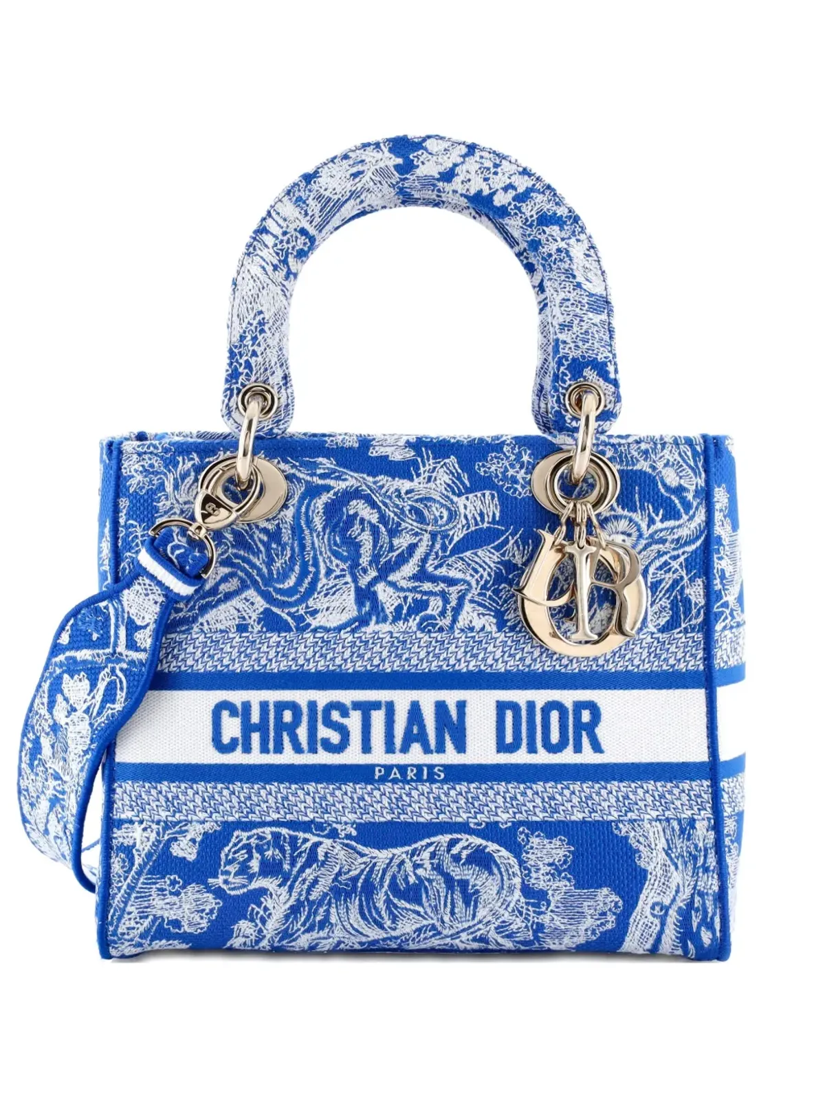 Christian Dior Pre-Owned レディ D-lite 刺繍入りキャンバス トートバッグ - ブルー - 画像1