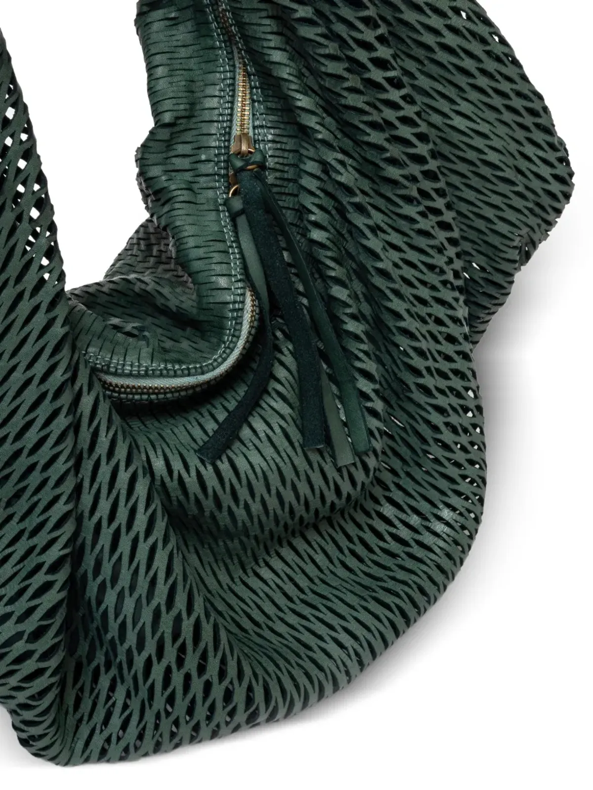 SOMMET laser-cut zip shoulder bag - Green - 画像2